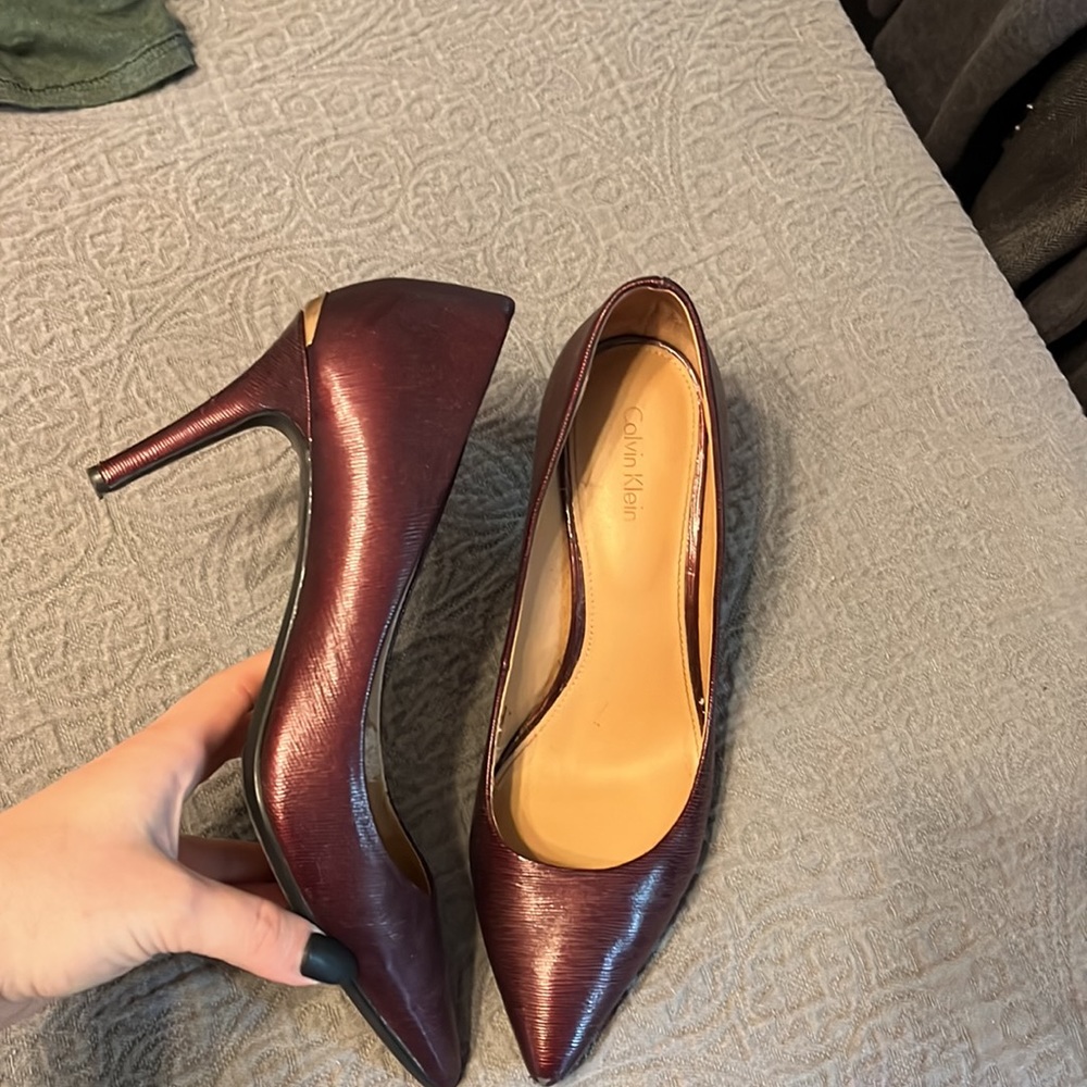 Calvin Klein Maroon Gayle Heels